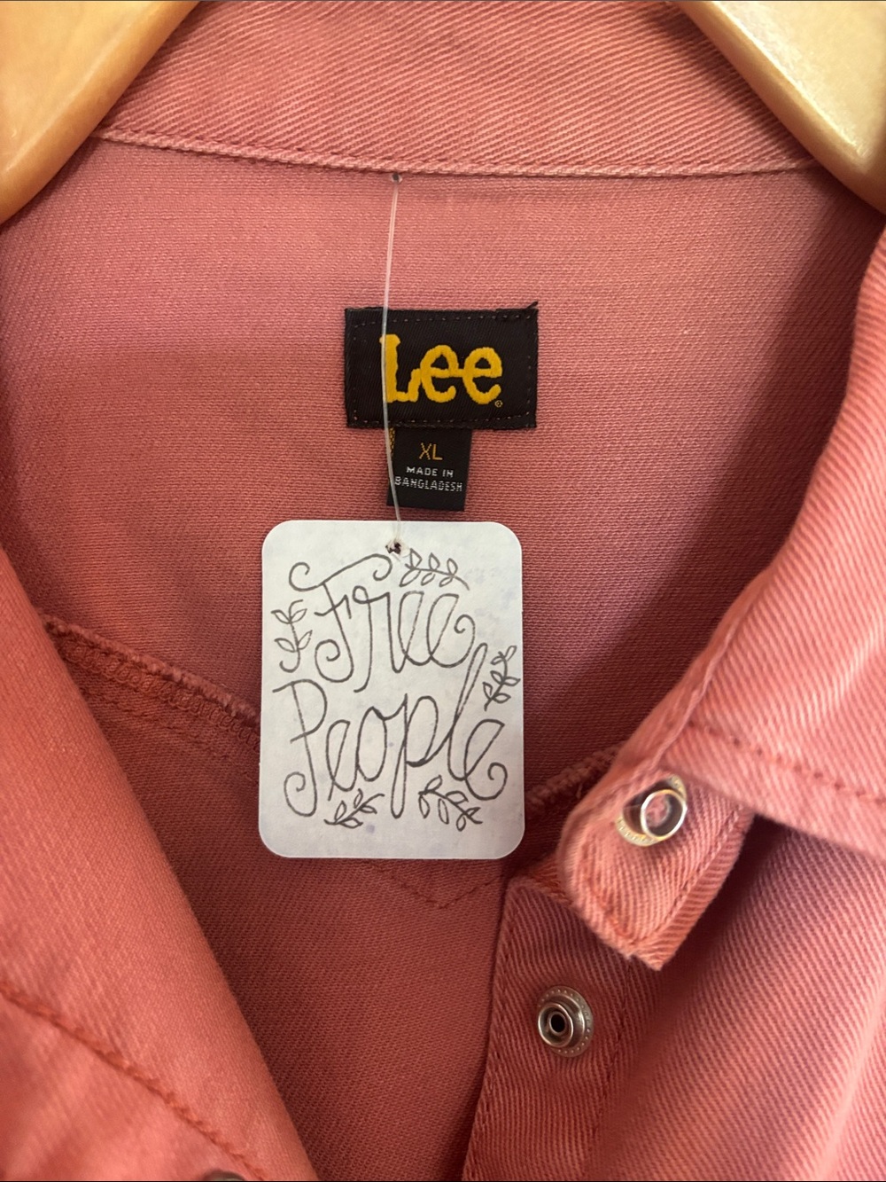 Lee Women's Free People Button-Front Long Sleeve denim Shirt Dress - Picture 2 of 5